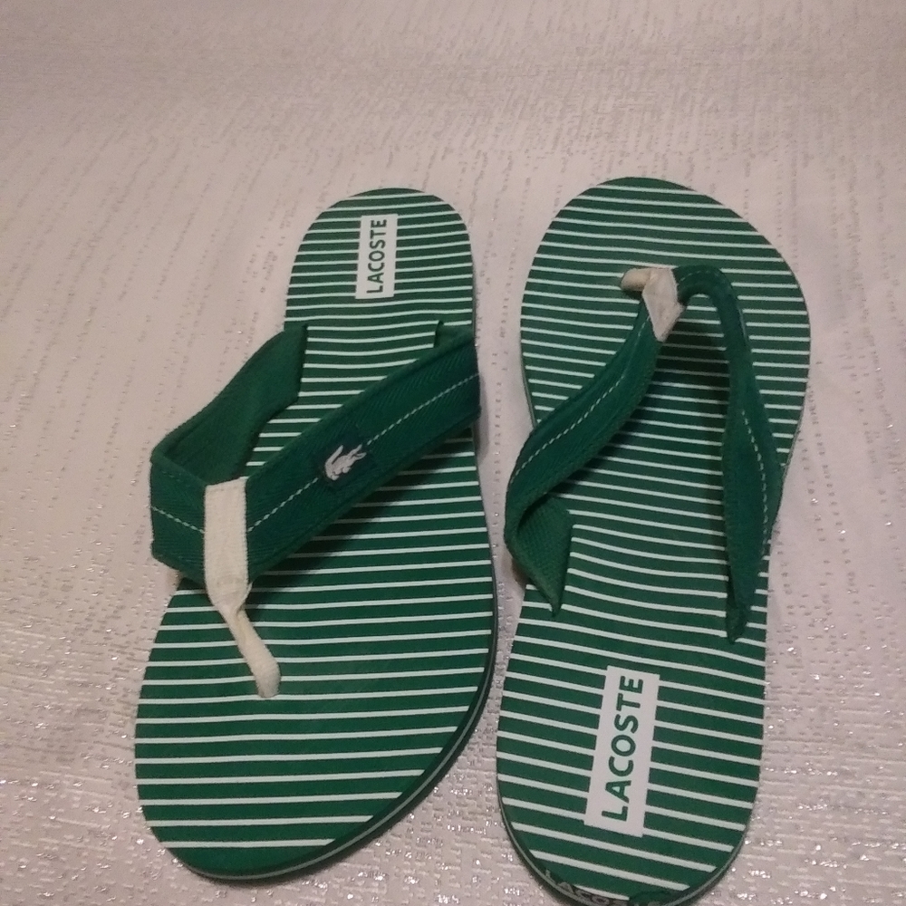 Lacoste beach flip flops